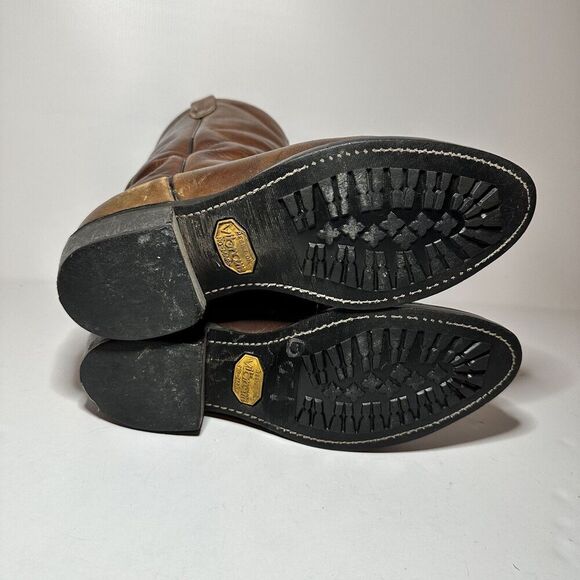 Wolverine 1965 Mens 9.5B Insulated Cowboy Boots Vintage Brown Leather Western - Picture 8 of 11